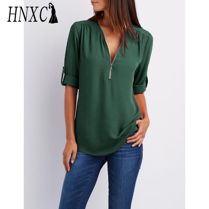 

HNXC Жіночі Модні Повсякденні Однотонні Блузки та Сорочки з Коротким Рукавом і Комірцем ПОЛО XXL