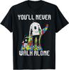Vintage Father Son Family Autistic Kids Autism Awareness Dad T-Shirt