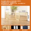 Solid Wood Pet Playpen, Foldable Tall Safety Barrier Gate, Adjustable Height Indoor Isolation Fence for Dogs & Cats Home
