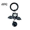 Spooky Bag Charms Halloween Cartoon Bat Keychain with Bell Winged Ghost Castle Collectibles Charm Charm Backpacks Handbags Decoration Accessory,