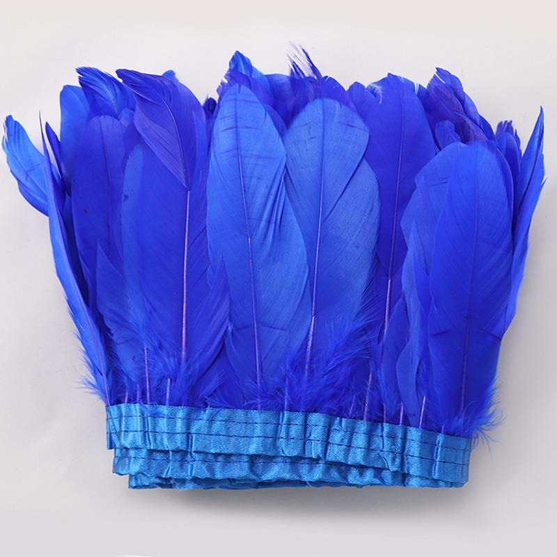 2-10 Yards Chicken Feathers Fringe Trim Trimmings 10-15Cm Carnival Accessories Wedding Centerpiece For Decor Sewing Diy Plumas
