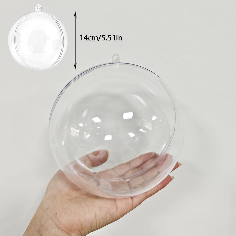 1pc Transparent Plastic Balls for DIY Crafts, 8-20cm, Clear Round Ornament for Home and Festive Decor, Christmas Items