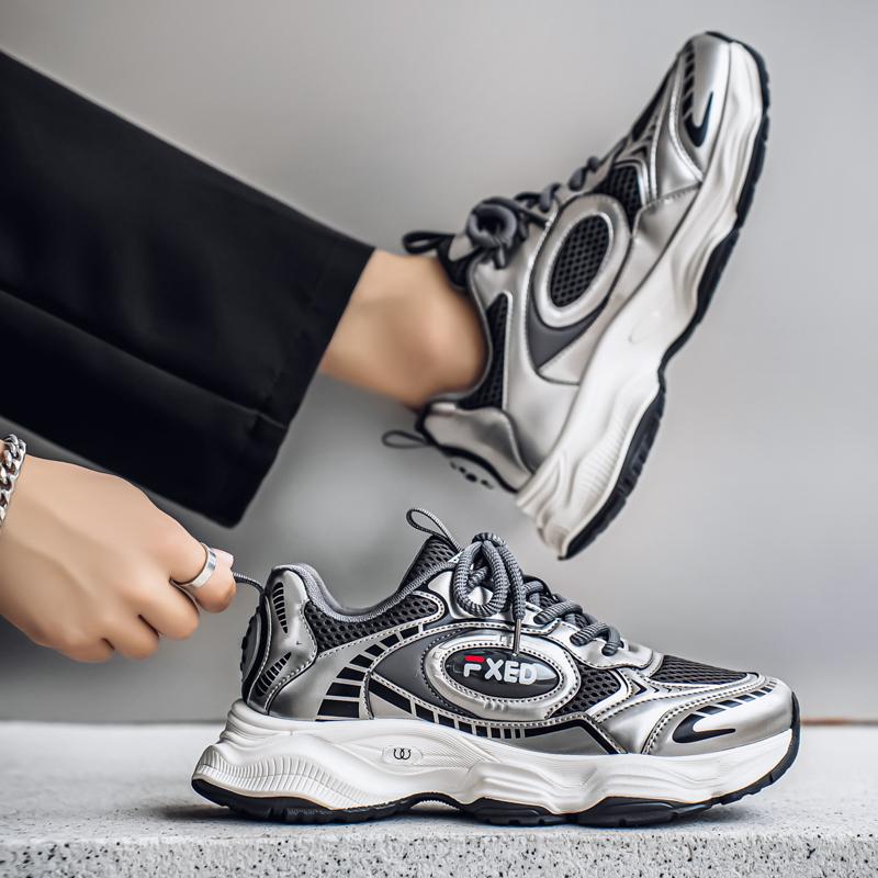 New Fashion Men's Four Seasons Comfortable  Thick Sole Shoes Students Male Boys Trending Soft Sole Breathable Casual Running Sneakers