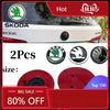 Car Sticker 2025 New 2Pcs 80MM/90MM 3D Car Emblem Badge Hood Front Rear Trunk Logo For Fabia 1 2 Octavia A7 RS Superb Rapi