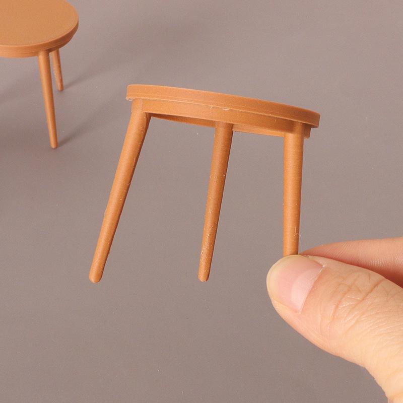 Miniature Dollhouse Round Side Table - DIY Furniture & Scene Accessories