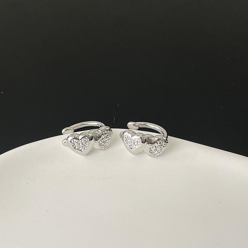 Silber Gebrochenes Silber C-Form Ohrringe, Liebe Ohne Gepiercte Ohren, Nischen Design Ohrringe, Kaltes Wind Temperament