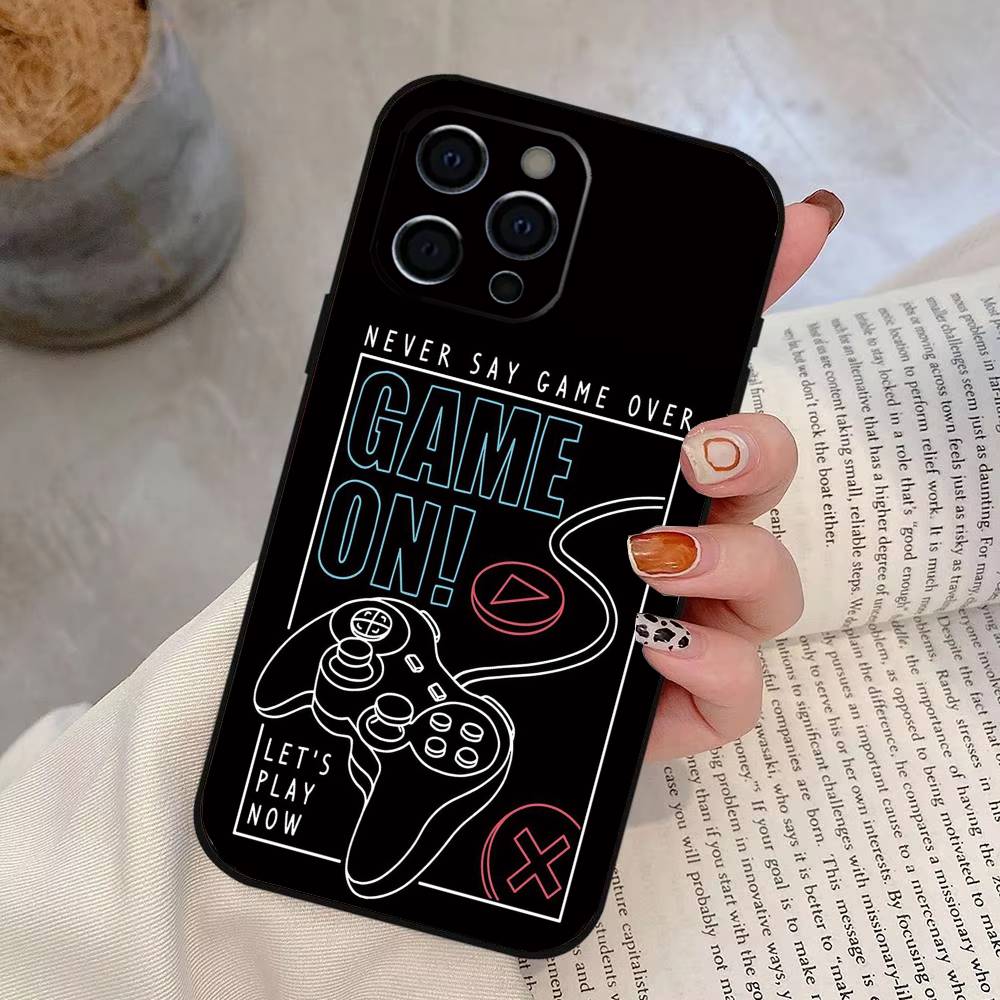 Game Controller Graphic-s Phone Case For iPhone 17, 16,15,14,13,12,11 Plus,Pro Max, Others Soft Black Cover