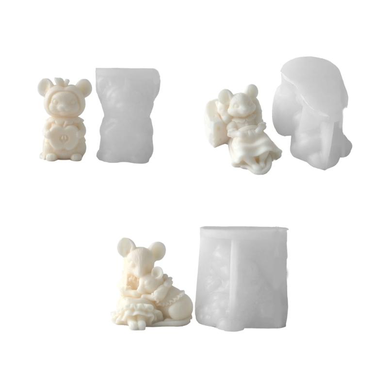 Food Safe Mouse candlewax Forms Set Of 3 For DIY Creations Soap Making And Home Decorating