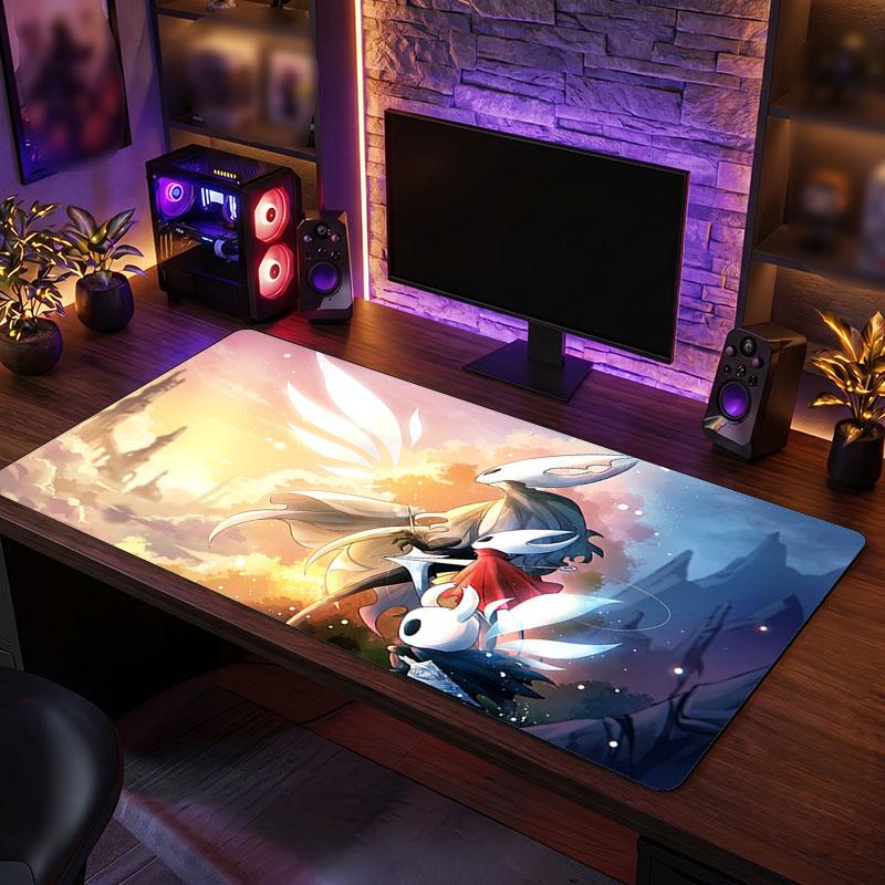 Big Mouse PadHollow Knight Extended Soft Desk Mat Gaming Office Computer Table Decor Mat