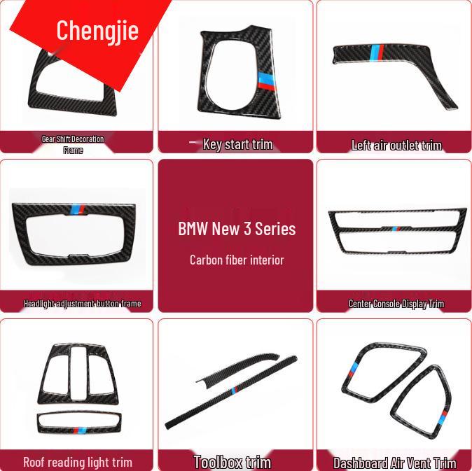 BMW řady 3 & 4 F30, 316i, 320li GT Karbonový interiérový kryt konzoly