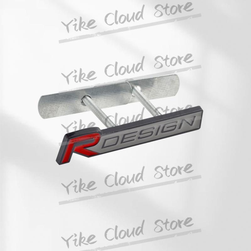 R Design Decoration Emblem 3D Sticker Metal Front Hood Grille Badge For Volvo S40 S60 S80 S90 V60 V40 XC40 XC60 XC90 XC70 V70 T6