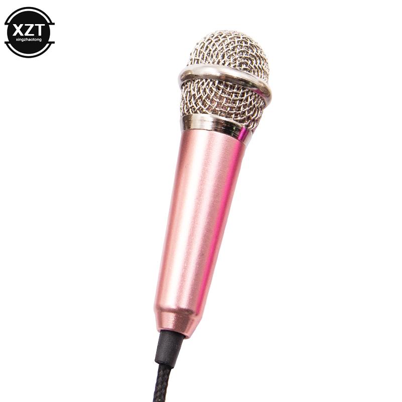 Mini Portable 3.5mm Stereo Studio Mic KTV Karaoke Microphone For Smart Phone Laptop PC Desktop Handheld Audio Microphone