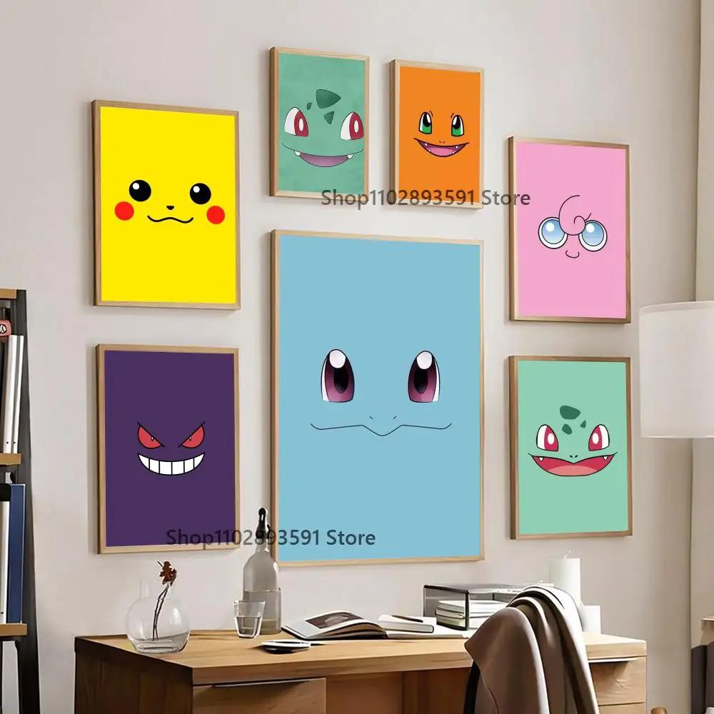 1pc Pokemon Poster Paper Print Home Bedroom Entrance Bar Cafe Art Painting Decoration