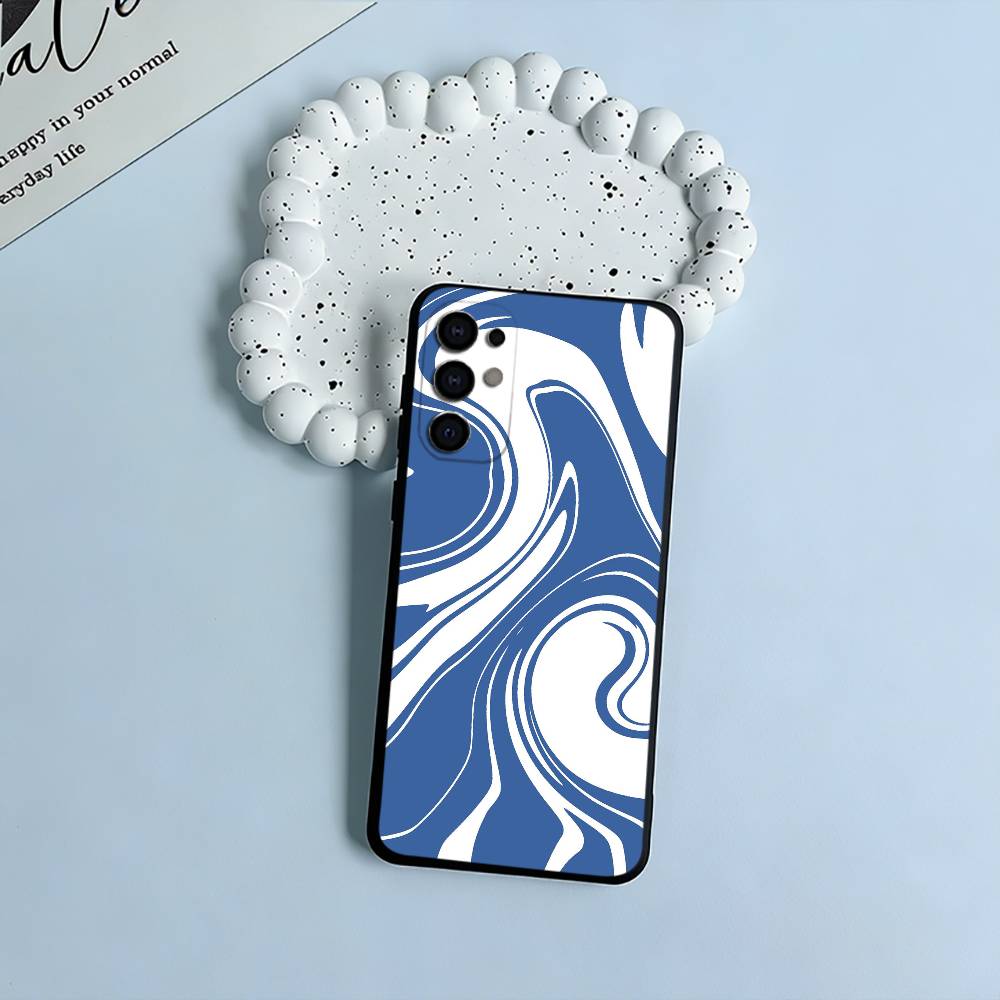 Abstract -FluidWavy Pattern Phone Case For Samsung S25,S24,S21,S22,S23,S30,Ultra,S20,Plus,Fe,Lite,Black Soft Silicone