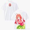 Venta Caliente Anime Las Quintillizas Itsuki Nakano Camiseta Estampada Unisex Cuello Redondo Camiseta Casual Harajuku Camiseta Redonda