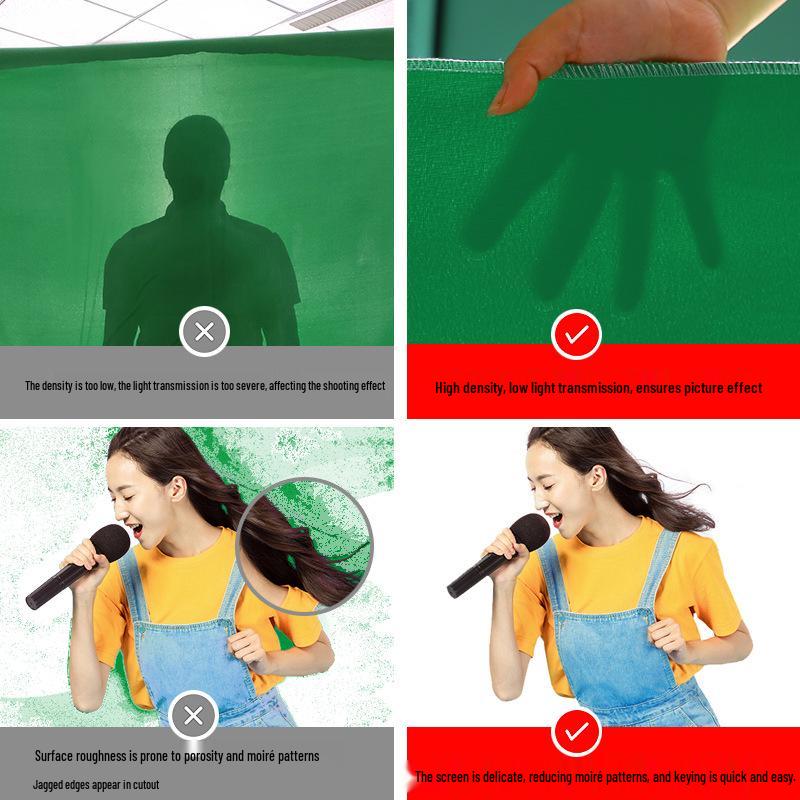 Blue and Green Screen Backdrop for Photography and Live Streaming with Stand