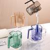 Transparent Toothbrush Cup Draining Hole Drink Tumbler Bathroom Washing Cups Mouthwash Cup  Travel