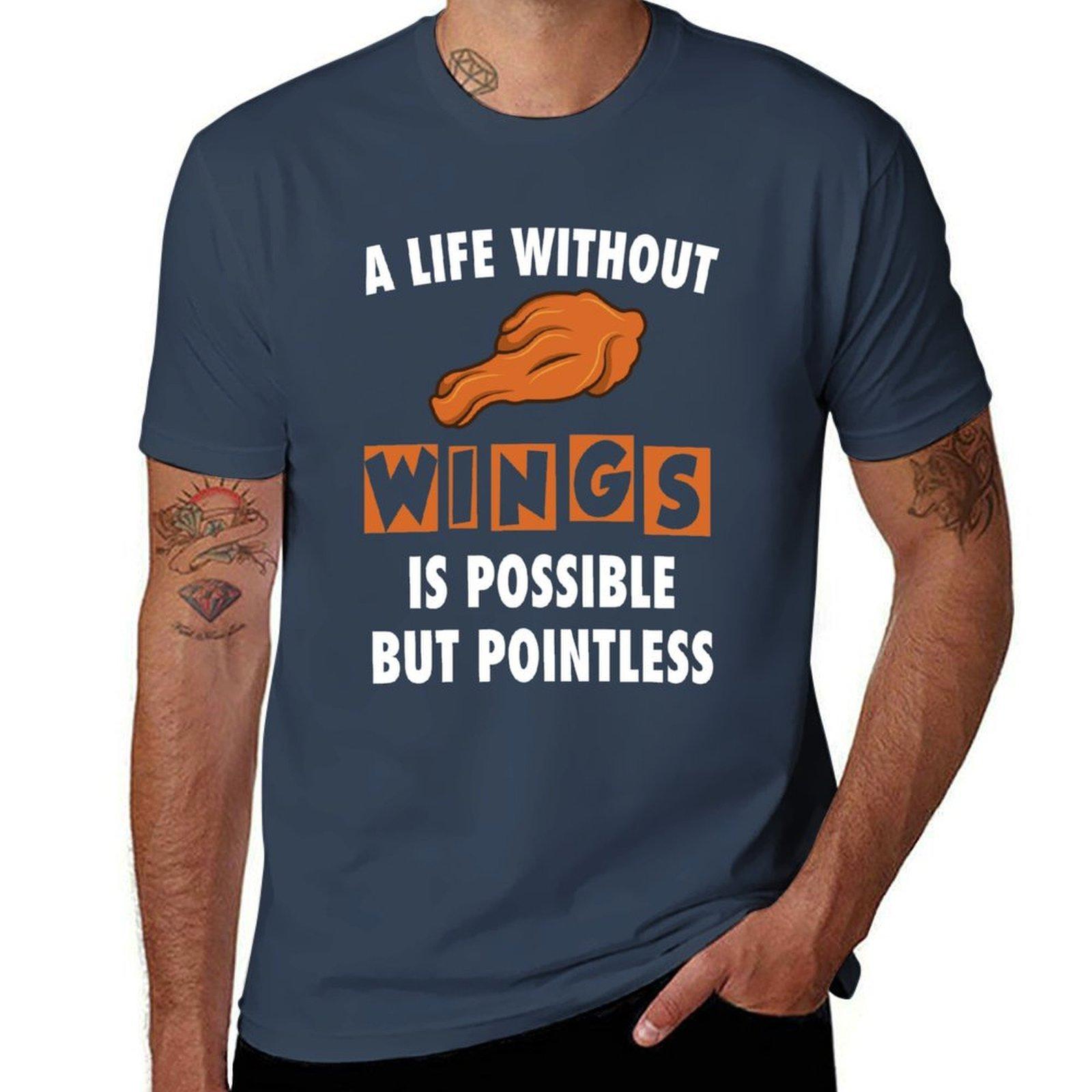 Chicken Wings Tshirt Large Size Soft Cotton Tshirt S