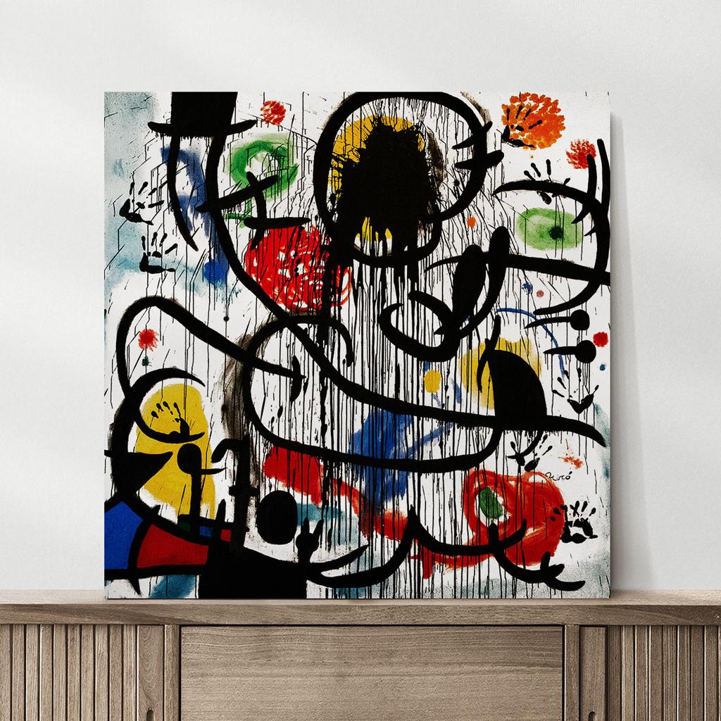 Abstract Canvas Painting Joan Miro