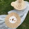 Nordic Handmade Lion Wall Decor Cotton Thread Straw Woven Animal Head Wall Hanging Ornament For Nursery Baby Room Decoration
