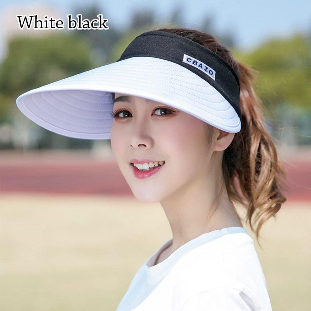 Summer UV Protection Breathable Adjustable Beach Cap Sun Hat Sports Visors Empty Top Hat