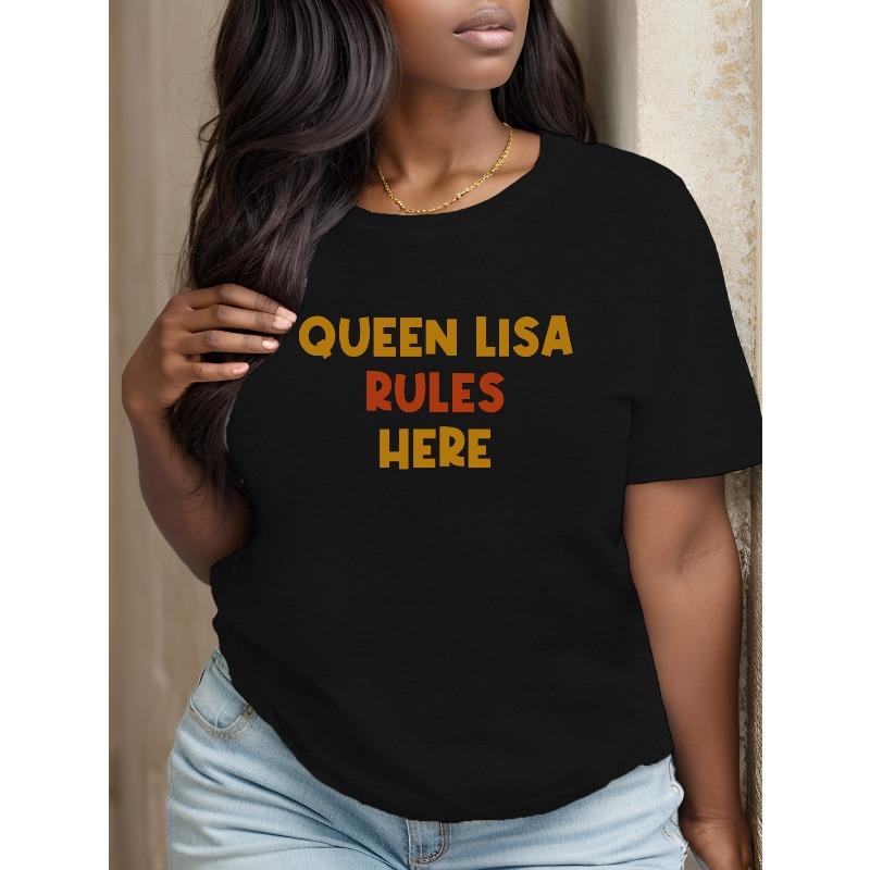 

Women S Plus Size ,Graphic T-Shirt - Soft Stretch Fabric, Round Neck, Short Sleeve, Casual Comfort, Spring Summer Apparel, Comfortable Fit 4XL чорний