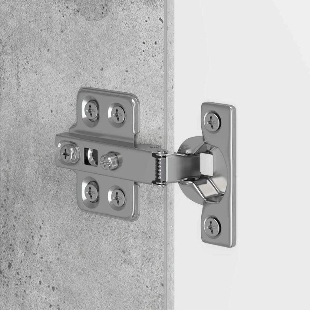 Bathroom Storage Cabinet EDE Concrete Grey 59.5 x 31 x 80 cm