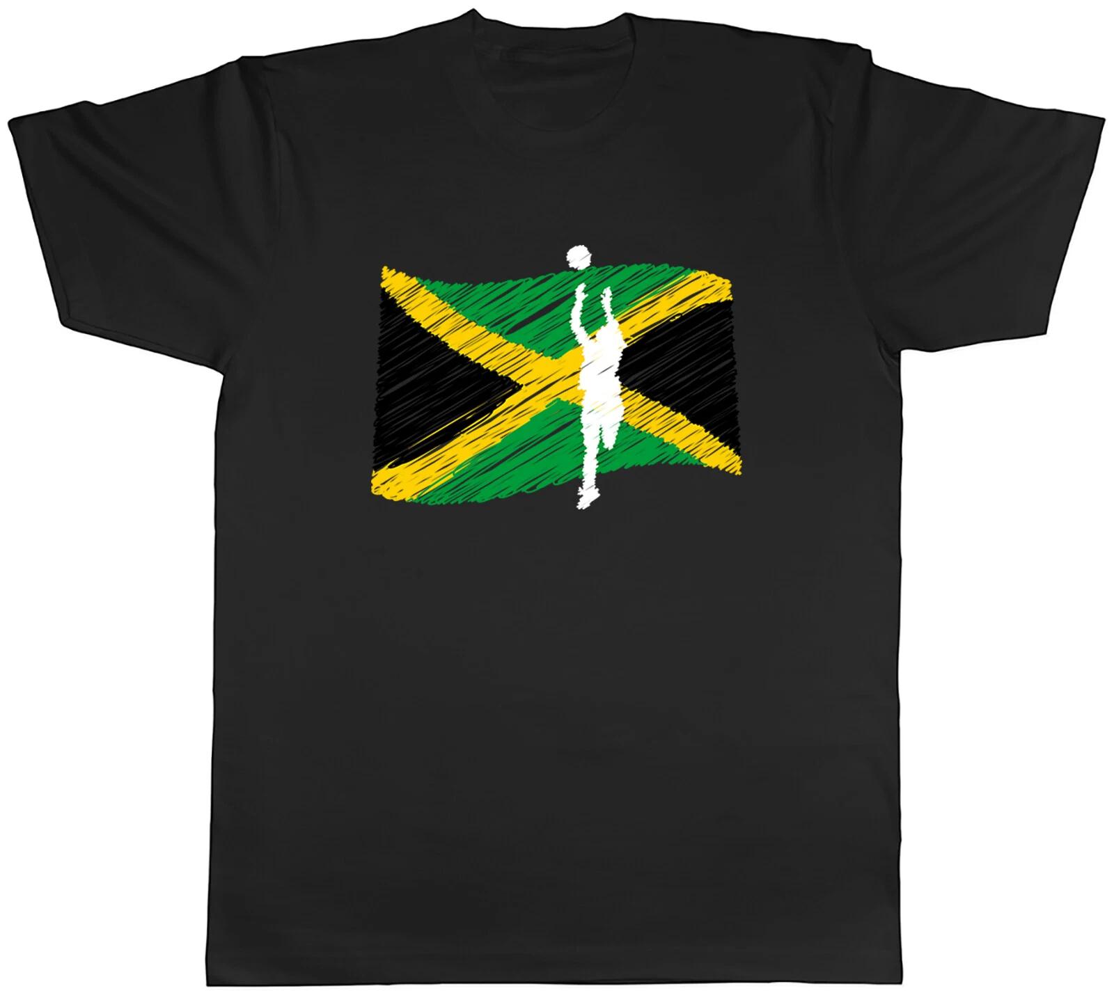Netball Jamaica Flag Mens Unisex T-Shirt Tee XS