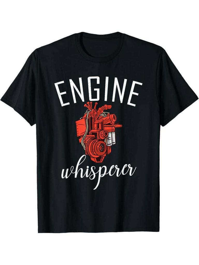 Engine Whisperer Mechanic Car Lovers TShirt 100 Cotton ONeck Short Sleeve Summer Casual Mens Tshirt Streetwear