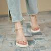 Fashion Pearl Platform Low Price Woman Shoes on Offer 2025 Trend Sandals for Women Anti Slip Hot Korea Luxury Summer Sale Offers Shoe