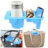 Bolsa EVA Bandeja Superior de Armazenamento Bolsa de Praia Porta-Copo e Celular Viagem ao Ar Livre Camping Bolsa Tote Macia Impermeável Bandeja Organizadora