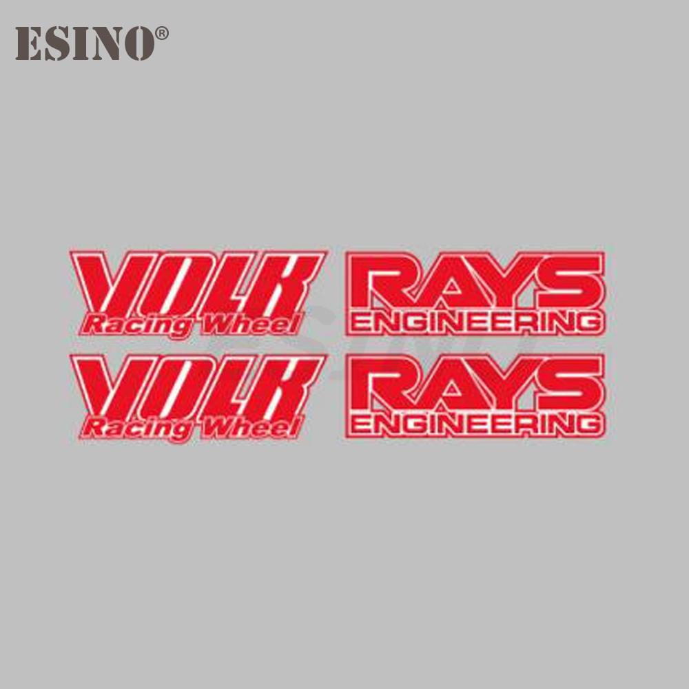 Volk Racing Car Styling Classical Wheel Rim Decorative Vinyl Creative Sticker Decal Set for RAYS Volk Racing TE37 TE37 SL TE37C красный