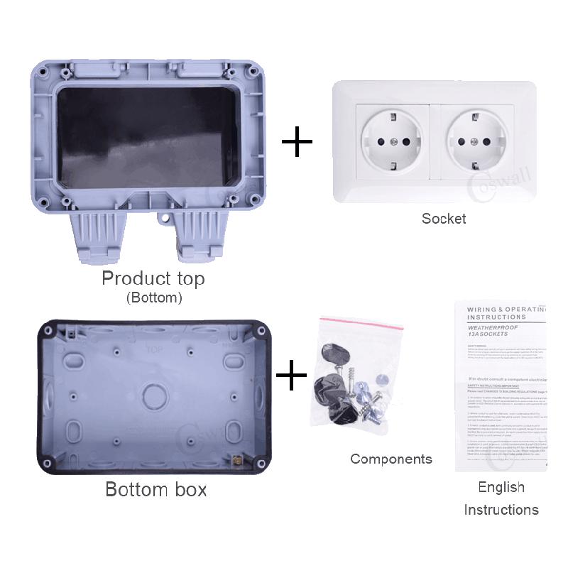 Buy Maijiabao New IP66 Wall Socket For Outdoor Use Waterproof & Dust ...