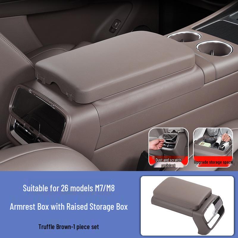 AITO M7/M8/M9 Armrest Box Pad: Heightened Center Console & Rear Seat Protective Cover for 26 Models.
