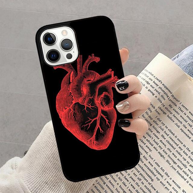 Medical Human Organs Heart Art Phone Case For iPhone 17 Air 16 15 14 13 12 Pro Max Plus Max Cover Shell coque