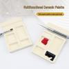 Ceramic Hand-Painted Nail Art Palette & Brush Holder for Gel Color Blending