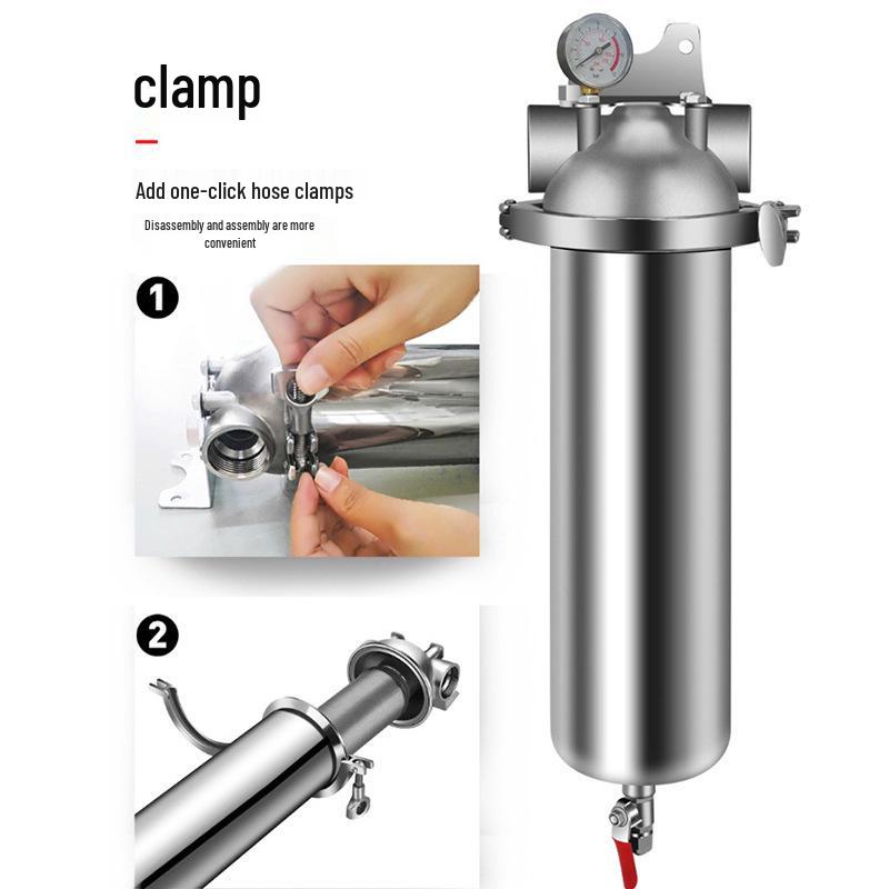 Stainless Steel High Flow Sediment Pre-filter for Whole House and Commercial Use
