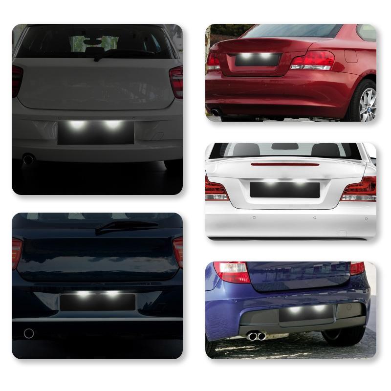 Car Light White No Error for BMW 1 3 5 Series E39 E60 E90 E91 E92 E61 E70 E71 LED License Number Plate Lamp