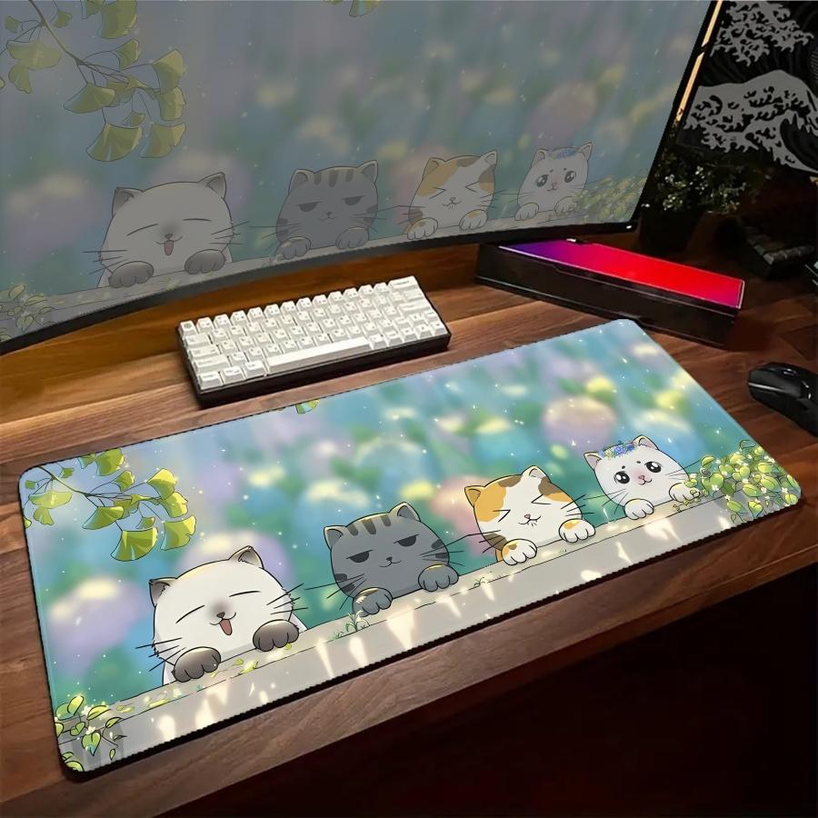 Gaming Accessories Cat Mouse Pad Large Cute Mousepad Gamer Mouse Mat Game Speed Keyboard Computer Desk Mat