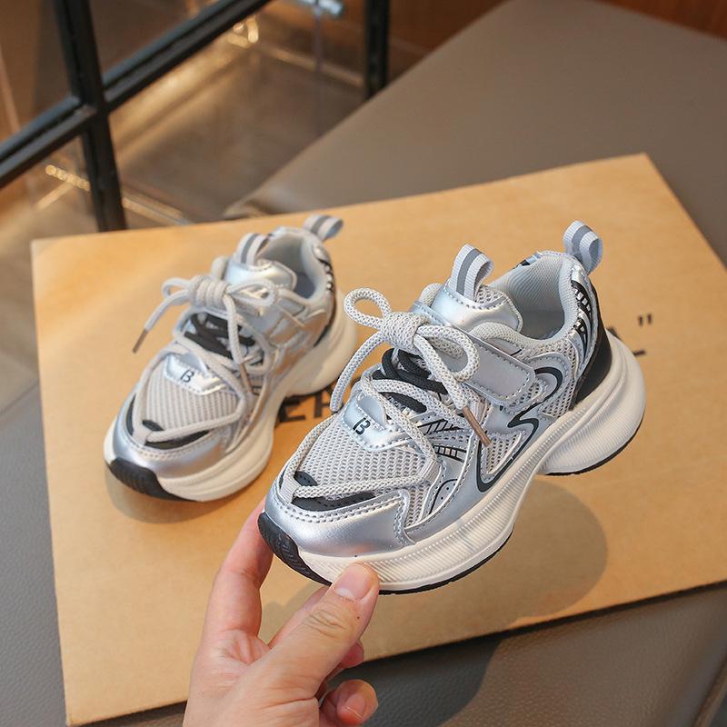 Koreanische Version modischer Mädchen-Sportschuhe Plateau und leichtgewichtige Laufschuhe für mittelalte und ältere Kinder 2025 Frühling und Herbst neu b