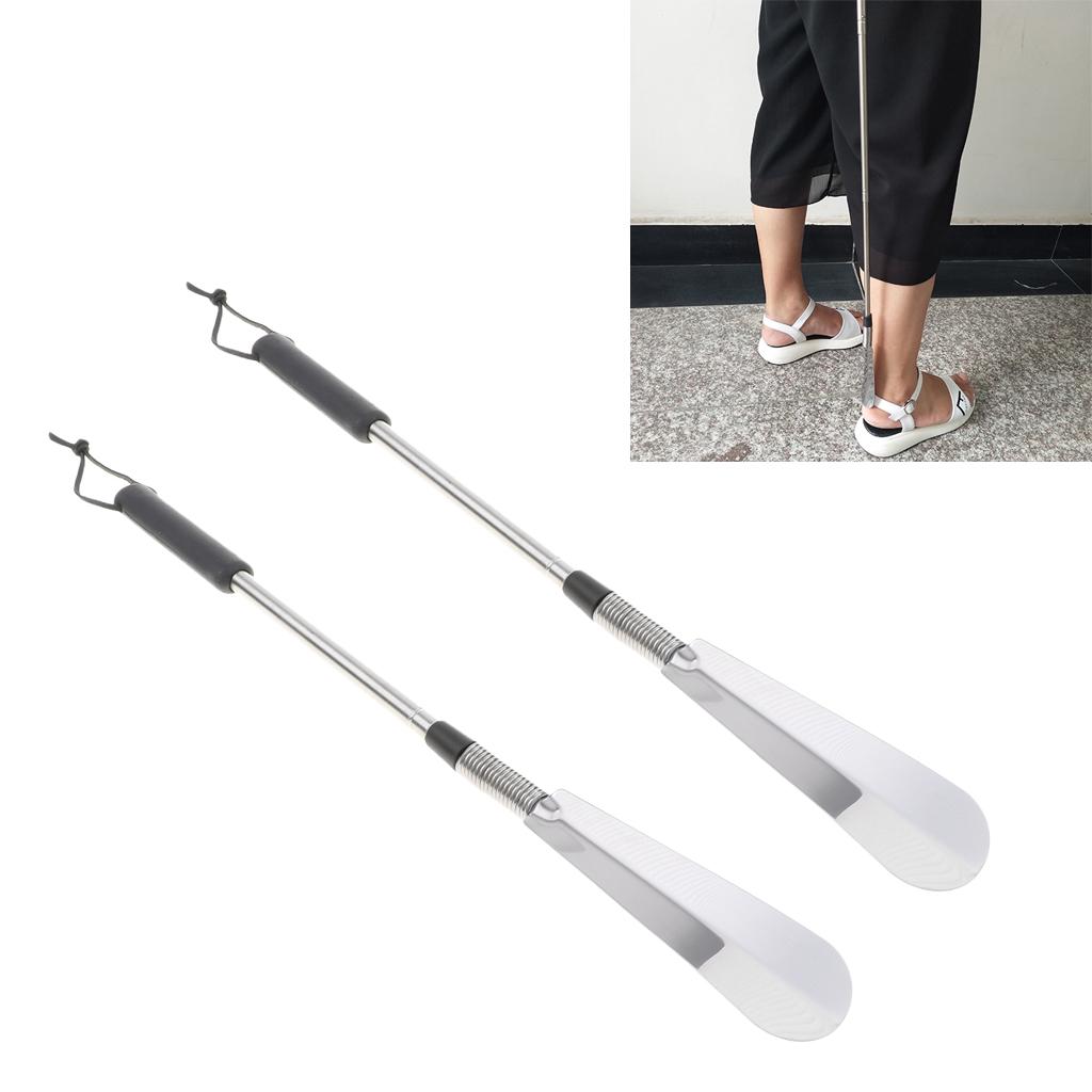 Buy 2X Premium Extendable Stainless Steel Shoe Horn for Elderly