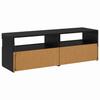 TV Cabinet with LED 2 pcs Black Oak Effect 60 x 35 x 40 cm
