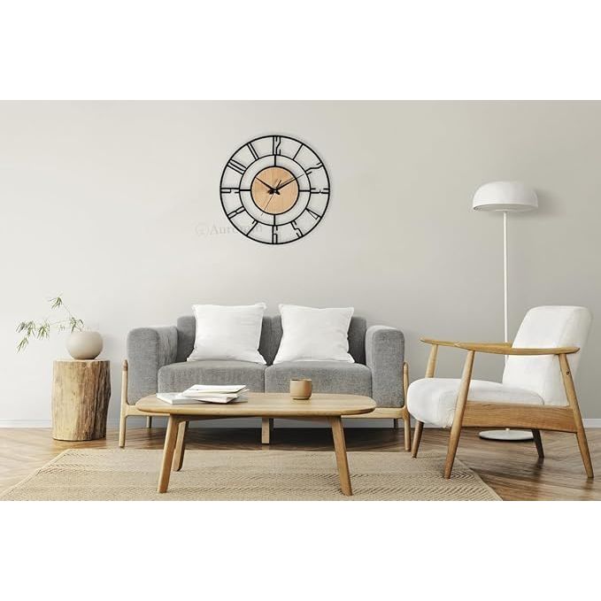Fancy Metal Wall Clock for Home Decor – Stylish Living Room & Bedroom Watch, Designer Wallclock, Big Size Hanging Watch