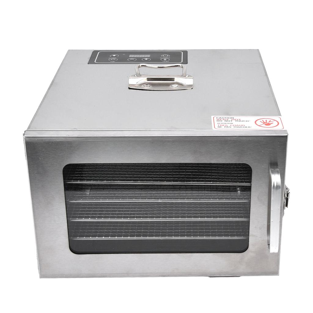 400W Sušička potravin Nerezová ocel 6 pater Elektrický sušič potravin na ovoce zeleninu UK Zástrčka