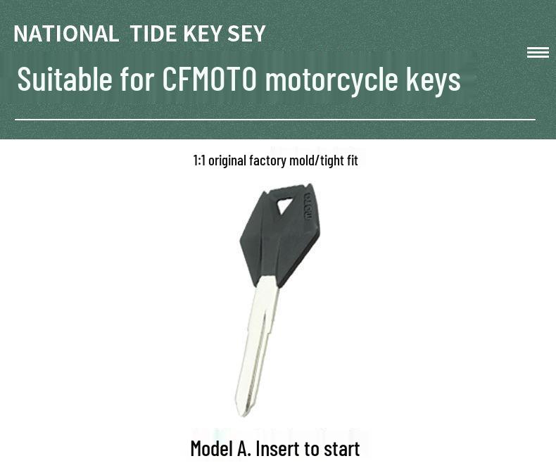 CFMOTO 250SR Key Cover for NK400/150/650GT MT and Baboon Models.