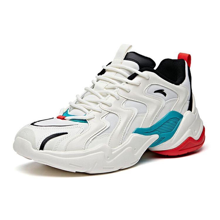 Anta Full Score Non-Slip Wear-Resistant Low-Top Dad Shoes Men sneaker White Blue 112018882-1