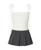 ZEROPLANET Luca Pleats Bustier [White]