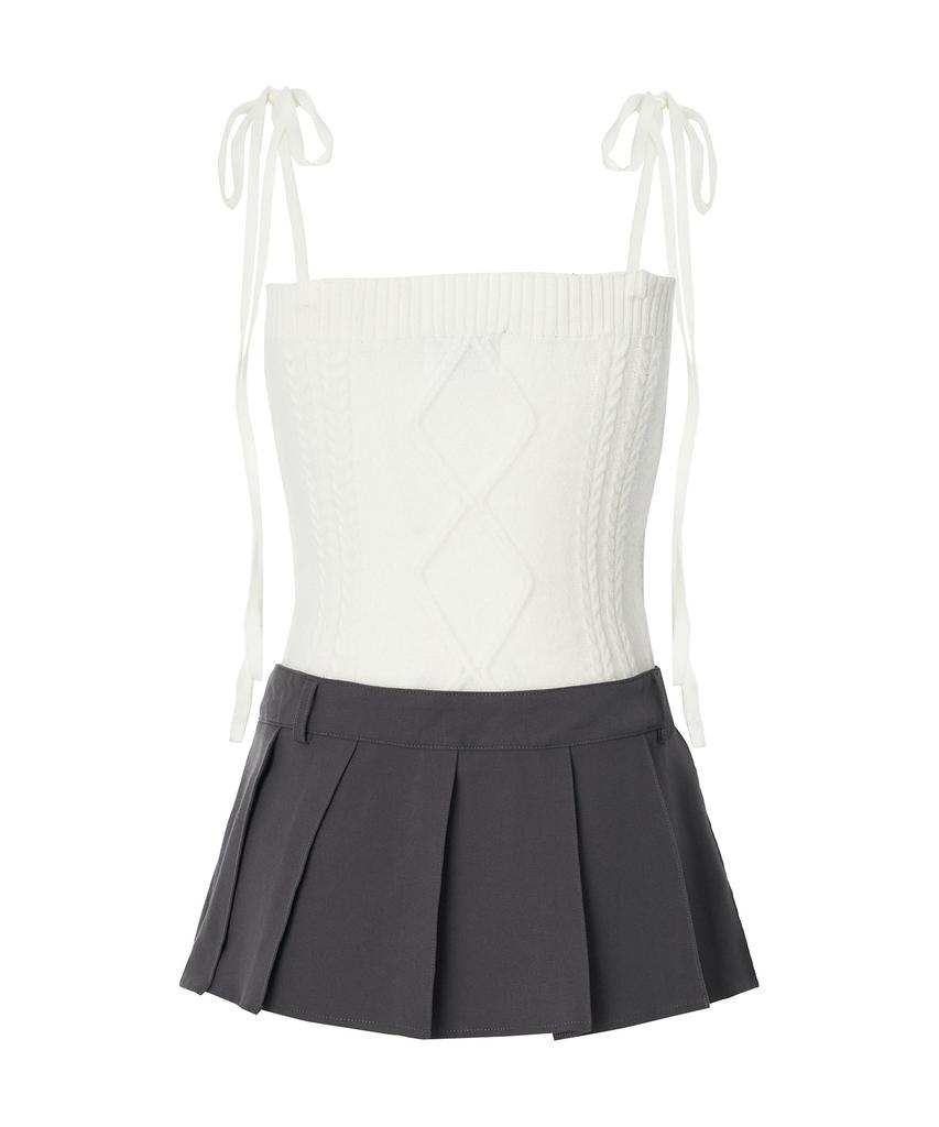 ZEROPLANET Luca Pleats Bustier [White]