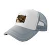 Library Cats Bookshelf Design Mesh Baseball Cap Breathable Trucker Hat for Cat Lovers Reading Theme Fashion Accessory