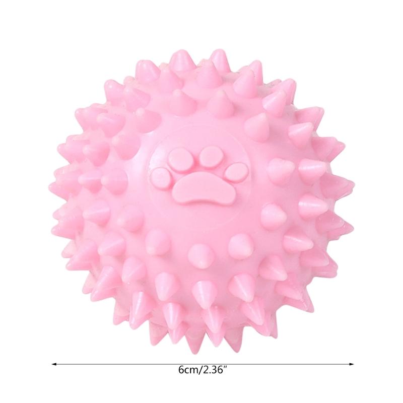 Dogs Chew Toy for Small Medium Dogs Aggressive Chewers 2.4in Small Spiky Ball Safe TPR Material for Puppy Teething